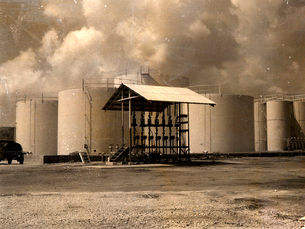 a group of large tanks
