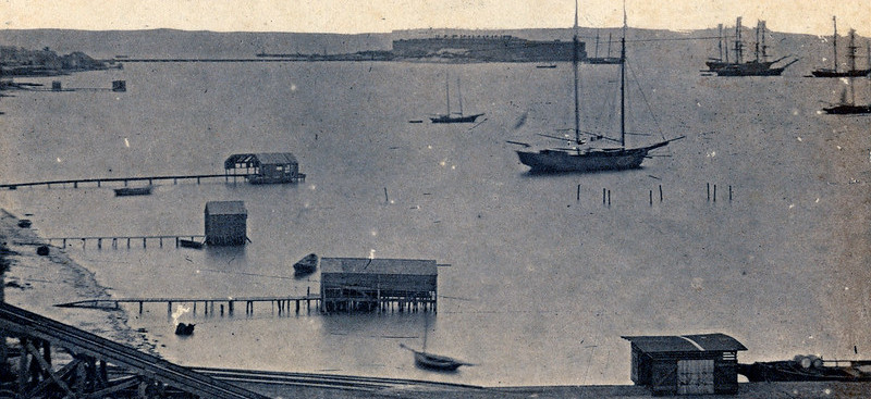 Fort Taylor ships in harbor 1865.jpg