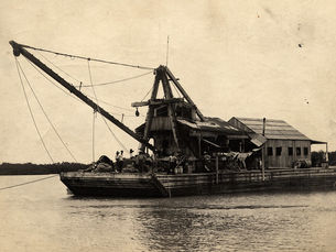 A dredge on the water