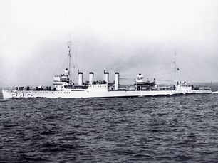 A Navy ship on the water
