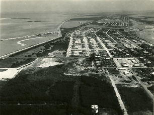 Aerial view of an island