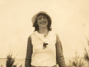 A young woman on a beach