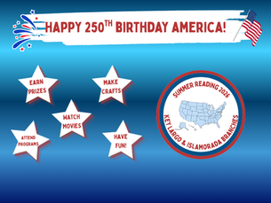 Celebrate America's 250th Birthday at the Key Largo & Islamorada branches