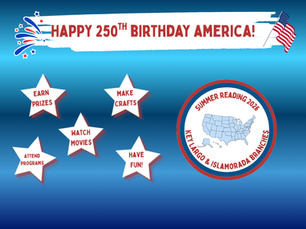 Celebrate America's 250th Birthday at the Key Largo & Islamorada branches