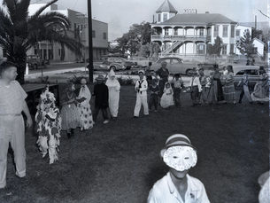 A group of children in costumes.