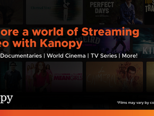 Explore a world of cinema with Kanopy. Kanopy. films that matter. Start today at kanopy.com. collage of film titles.