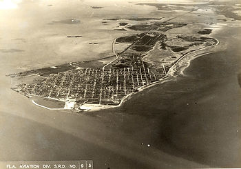 aerial view of an island