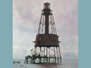 a lighthouse in the water