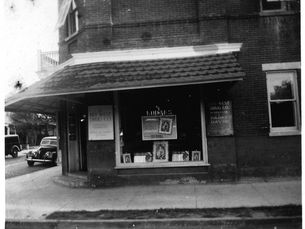 A storefront on a street corner