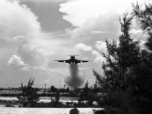 a plane taking off